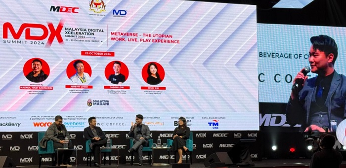 Jason Low, founder and CEO of Virtual Tech Frontier makes a point during the metaverse panel at MDX 2024 on 25 Oct - Today’s youth aren’t just consumers—they’re building a new digital economy where they learn, socialize, create and even monetize it.